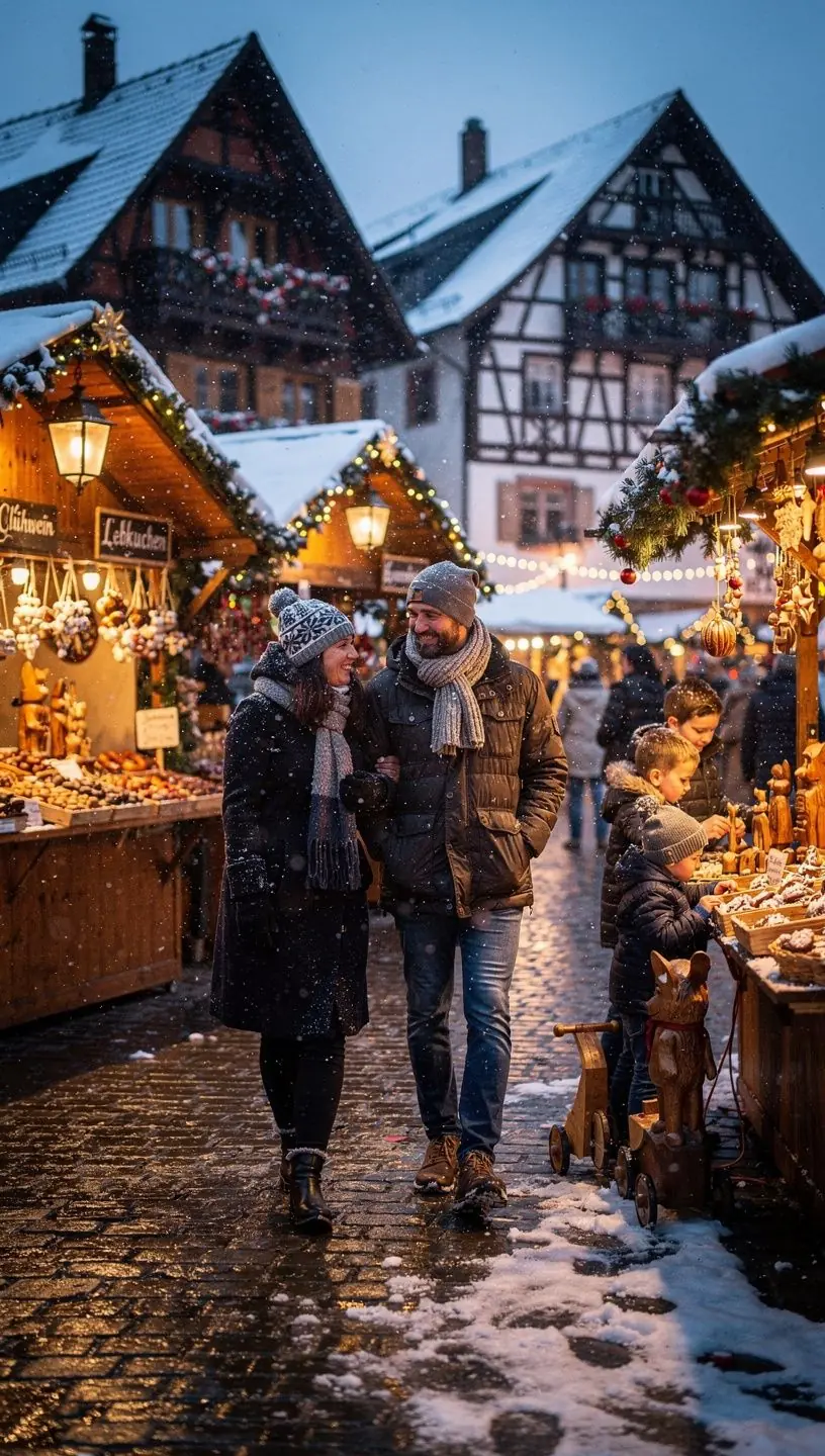 Ein malerischer Blick auf die bunte Altstadt von Heidelberg mit der berühmten Schlossruine im Hintergrund.